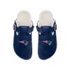 FOCO New England Patriots NFL Womens Faux Fur Buckle Clog Slippers - XL (11-12), team color view 2
