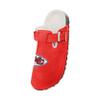 FOCO Kansas City Chiefs NFL Womens Faux Fur Buckle Clog Slippers - XL (11-12), team color view 3