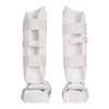 Karate Shin Instep Martial Arts Padded Shin Guards Protectors Sparring Taekwondo Training Pads (White, M) view 3