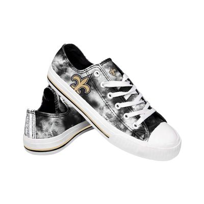 FOCO New Orleans Saints NFL Womens Low Top Tie Dye Canvas Shoes - 7