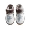 FOCO Atlanta Falcons NFL Womens Glitter Open Back faux fur Moccasin - S (5-6), team logo view 2
