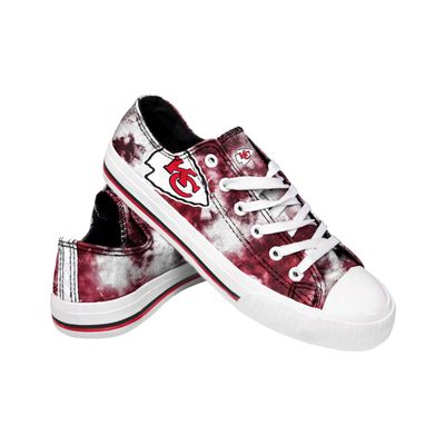 FOCO Kansas City Chiefs NFL Womens Low Top Tie Dye Canvas Shoes - 6