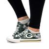 FOCO Green Bay Packers NFL Womens Low Top Tie Dye Canvas Shoes - 7 view 2