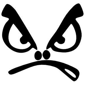 Bad Boy Face - Pack of 4 - StickerVinyl Waterproof Sticker Decal Car Laptop Wall Window Bumper Sticker