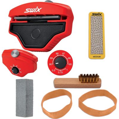RaceWax Multi Edge Kit 80mm - Yellow Diamond Stone for Ski Base and Side with Gummi & More - (ZL-7011)