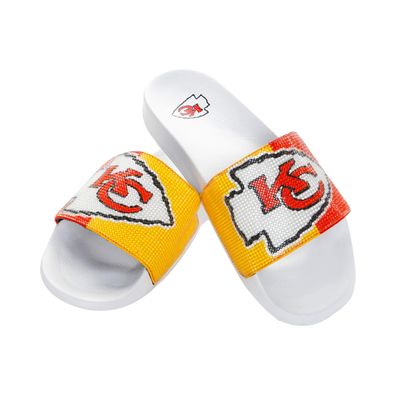 FOCO Kansas City Chiefs NFL Womens Big Logo Rhinestone Slide - L