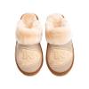 FOCO Kansas City Chiefs NFL Womens Glitter Open Back Faux Fur Moccasin - XL (11-12), team logo view 2