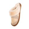 FOCO Kansas City Chiefs NFL Womens Glitter Open Back Faux Fur Moccasin - XL (11-12), team logo view 3
