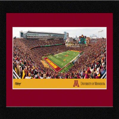 Blakeway Worldwide Panoramas Minnesota Gophers Football 16.625 x 8.125-inch Framed Picture