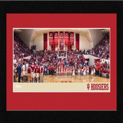 Blakeway Worldwide Panoramas Indiana Hoosiers Basketball 16.625 x 8.125-inch Framed Photograph