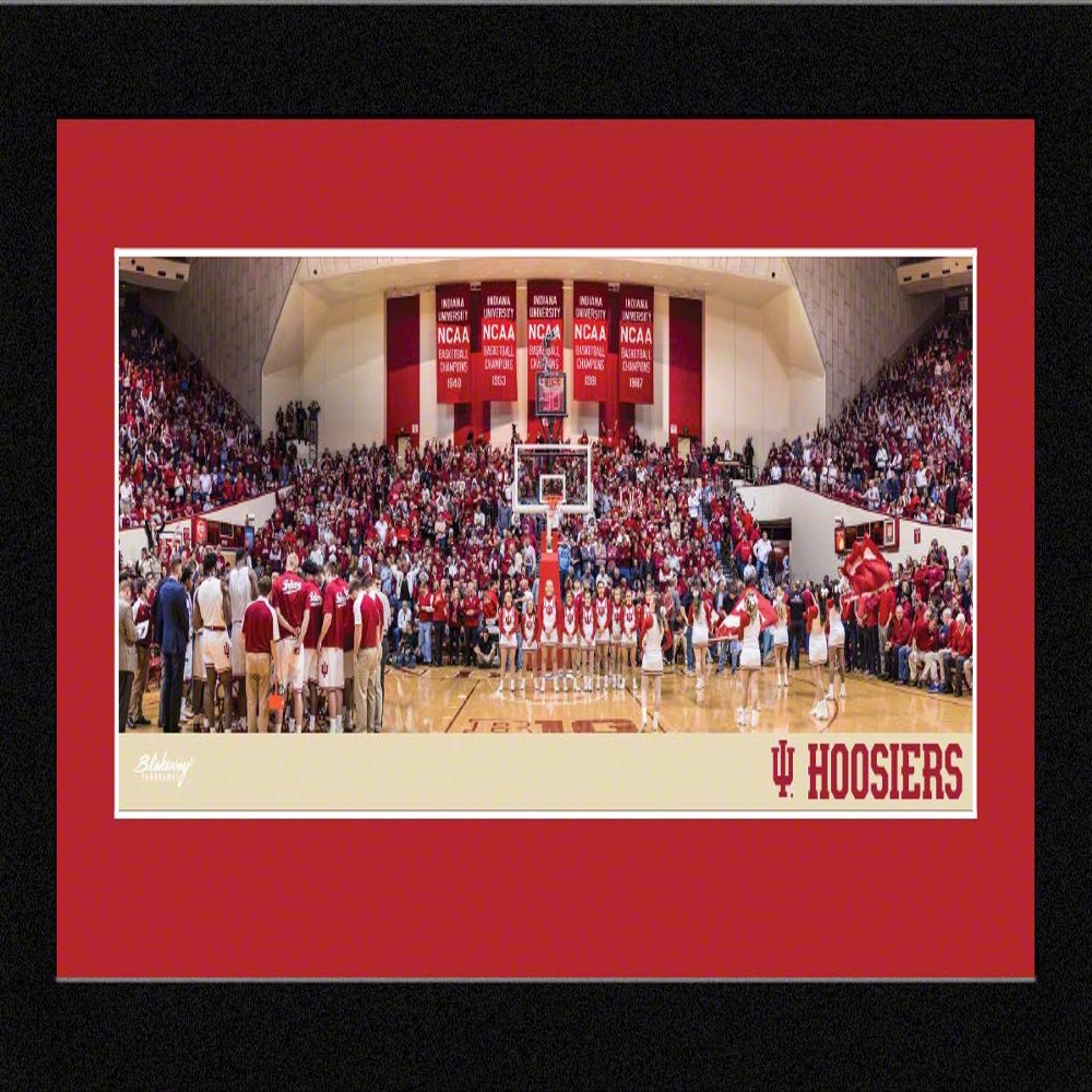 Blakeway Worldwide Panoramas Indiana Hoosiers Basketball 16.625 x 8.125-inch Framed Photograph