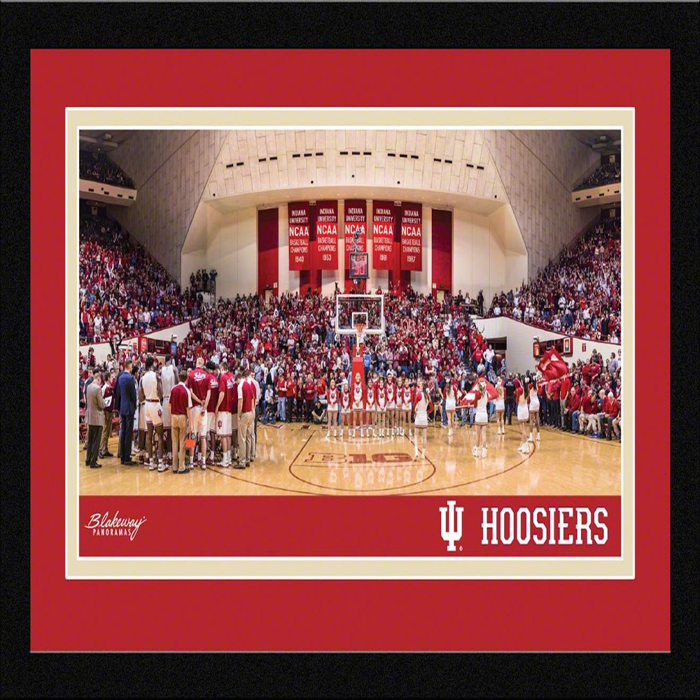 Indiana Hoosier Basketball - 20.375 x 12.375-inch Framed Picture with Mat