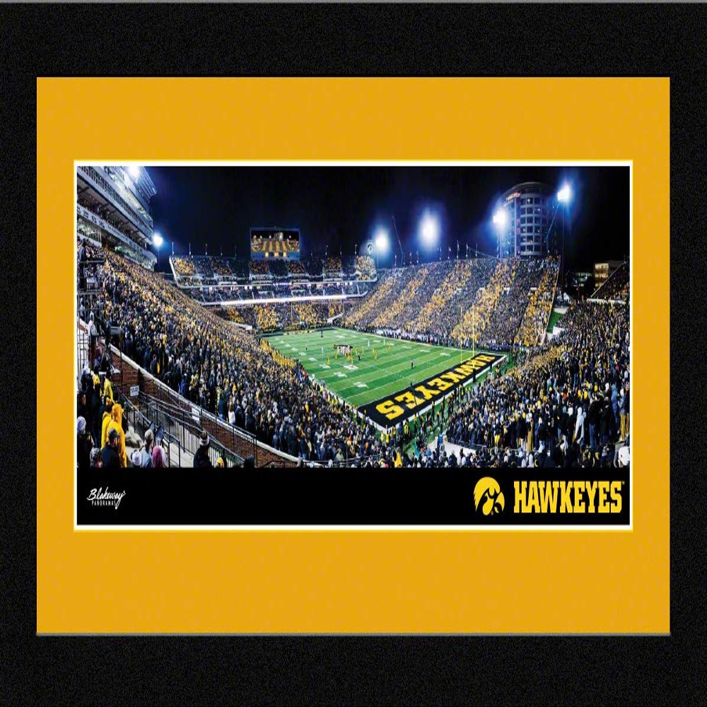 Blakeway Worldwide Panoramas Iowa Football 16.625 x 8.125-inch Framed Photograph