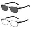 Bifocal Reading Glasses, Transition Photochromic Dark Grey Sunglasses, Oval Frame, Computer Reading Glasses, Anti Glare (black, 2.75) view 1