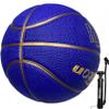 Senston 27.5''/29.5'' Outdoor Basketball Excellent Elasticity/Grip Rubber Basketballs with Pump, Durable Size 5/7 Men Basketball (Blue/Gold, 29.5''(Size 7)) view 1