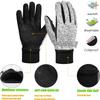 MOREOK Winter Gloves for Men/Women -10F 3M Thinsulate Warm Touch Screen Snow Ski Bicycle Bike Gloves for Driving/Cycling/Running/Hiking-Gray-XL view 2