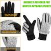 MOREOK Winter Gloves for Men/Women -10F 3M Thinsulate Warm Touch Screen Snow Ski Bicycle Bike Gloves for Driving/Cycling/Running/Hiking-Gray-XL view 3