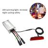 Bike Tail Light, Bright LED Warning Light Motorcycle Tail Light 6V-60V Voltage Range for Night Cycling Safety Riding Bikers Motorcyclists Commuters view 2