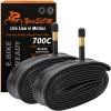 700C Heavy Duty Bike Tubes 700x35C/38C/40C/43C AV48 Schrader Valve (35/43-622) 700C Bicycle Inner Tubes Compatible with 700x35C 700x36C 700x37C 700x38C 700x40C 700x42C 700x43C Bike Tire Tubes 2-PCS view 1