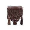 Joy's Billiard Pool Table Pockets, Leather Pool Table Pockets, Billiard Pockets, Made of Real Leather, with Fringe and Tassels, Dark Walnut Color, Set of 6 view 1