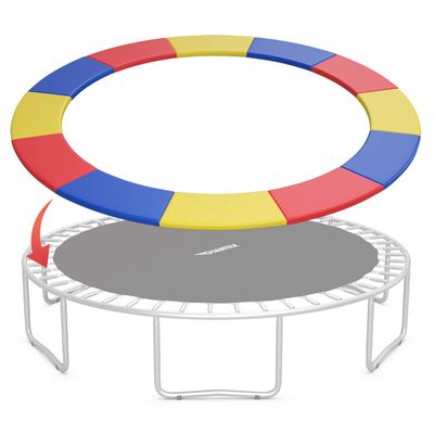 Giantex Trampoline Pad, 8ft 10ft 12ft 14ft 15ft 16ft Trampoline Replacement Safety Pad, No Holes for Pole, Waterproof Trampoline Accessories Spring Cover (16 Ft, Multicolor)