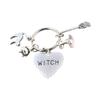 SaiDian 1 Pcs Gothic Witch Keychain Broomstick Charm Pendant Key Ring Purse Bag Hanging Keychain for Women Men Gift view 1