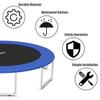 Giantex Trampoline Pad, 8ft 10ft 12ft 14ft 15ft 16ft Trampoline Replacement Safety Pad, No Holes for Pole, Waterproof Trampoline Accessories Spring Cover (15 Ft, Blue) view 2