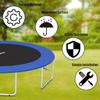 Giantex Trampoline Pad, 8ft 10ft 12ft 14ft 15ft 16ft Trampoline Replacement Safety Pad, No Holes for Pole, Waterproof Trampoline Accessories Spring Cover (16 Ft, Blue) view 2