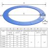 Giantex Trampoline Pad, 8ft 10ft 12ft 14ft 15ft 16ft Trampoline Replacement Safety Pad, No Holes for Pole, Waterproof Trampoline Accessories Spring Cover (16 Ft, Blue) view 4