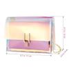 Acxico 1Pcs Pink Transparent Handbag Colorful Chain Bag Rainbow Laser Purses Clear Jelly Mini Bag view 3