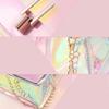 Acxico 1Pcs Pink Transparent Handbag Colorful Chain Bag Rainbow Laser Purses Clear Jelly Mini Bag view 4