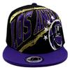 Los Angeles New Leader Tornado Starred Basketball Black Purple Gold Era Snapback Hat Cap view 3