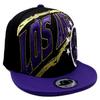Los Angeles New Leader Tornado Starred Basketball Black Purple Gold Era Snapback Hat Cap view 4