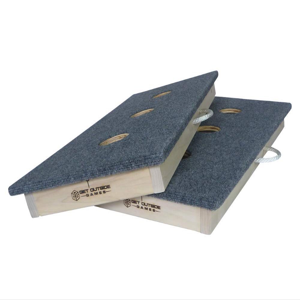 Get Outside Games Premium 3 Hole Washer Toss Washers Game Boards (Gray Carpet (Default), 16x36 Full Size Boards+Washers)