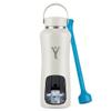 DYLN Hydrogen Water Bottle | Create Hydrating Alkaline Hydrogen-Rich Water Up to 9 pH | Vacuum Insulated Stainless Steel Water Bottle | Keeps Water Cold for 24 Hours | 40 oz, Pearl view 1