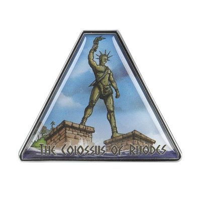 Collectible Novelty Pin for Backpack, Scarf - Made From Jeweler Class Metal - Spartan and the Green Egg Explorer Pin Series: The Colossus of Rhodes, Greece (461)