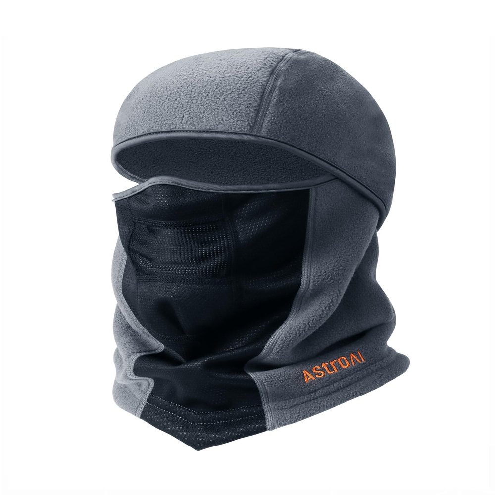 AstroAI Balaclava Ski Mask Winter Fleece Thermal Face Mask Cover for Men Women Warmer Windproof Breathable, Cold Weather Gear for Skiing, Outdoor Work, Motorcycling, Snowboarding, Gray-S, 20"-21.5"