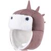 DINGDONG'S CLOSET Baby Toddler Boys Fleece Hat Kids Hat with Earflap Winter Fleece Cartoon Hat(Khaki,2-5T) view 2