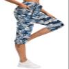 ChinFun Women's Hiking Capris Pants Outdoor Quick Dry Cargo Cropped Pants Water Resistant Sun Protection UPF 50+ Navy & Blue Camo Size M view 2