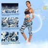ChinFun Women's Hiking Capris Pants Outdoor Quick Dry Cargo Cropped Pants Water Resistant Sun Protection UPF 50+ Navy & Blue Camo Size M view 4