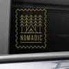 Nomadic Vinyl Decal Laptop Car Truck Bumper Window Sticker, 5.5" x 5.25", Metallic Gold Matte view 1
