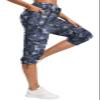 ChinFun Women's Hiking Capris Pants Outdoor Quick Dry Cargo Cropped Pants Water Resistant Sun Protection UPF 50+ Deep Purple & Navy Camo Size XXL view 2