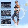 ChinFun Women's Hiking Capris Pants Outdoor Quick Dry Cargo Cropped Pants Water Resistant Sun Protection UPF 50+ Deep Purple & Navy Camo Size XXL view 4