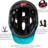 Kids Helmet, SIFVO Kids Bike Helmet Boys and Girls Children Bicycle Helmet with Cool Visor Helmet for Kids 5-14, Youth Bike Helmet Adjustable & Lightweight 50-57cm (Dark Blue) view 4