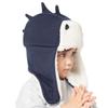 DINGDONG'S CLOSET Baby Toddler Boys Fleece Hat Kids Hat with Earflap Winter Fleece Cartoon Hat(Navy,1-2T) view 1