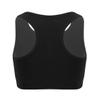 Freebily Kids Girls Metallic Sleeveless Racerback Bra Dance Top High Support Crop Top Gymnastic Sport Cheer Performance Dance Printed Silver 5-6 view 2