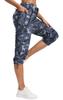 ChinFun Women's Hiking Capris Pants Outdoor Quick Dry Cargo Cropped Pants Water Resistant Sun Protection UPF 50+ Deep Purple & Navy Camo Size XL view 2
