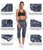 ChinFun Women's Hiking Capris Pants Outdoor Quick Dry Cargo Cropped Pants Water Resistant Sun Protection UPF 50+ Deep Purple & Navy Camo Size XL view 3