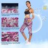 ChinFun Women's Hiking Capris Pants Outdoor Quick Dry Cargo Cropped Pants Water Resistant Sun Protection UPF 50+ Fushcia & Grey Gridding Size XXL view 3