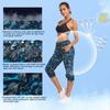 ChinFun Women's Hiking Capris Pants Outdoor Quick Dry Cargo Cropped Pants Water Resistant Sun Protection UPF 50+ Navy & Grey Camo Size M view 4